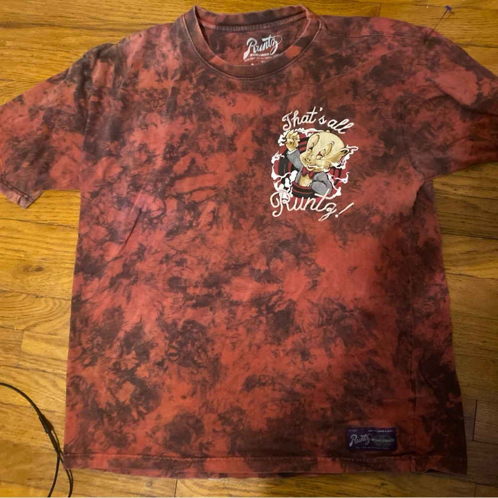 Rusty Men's Tie-Dye Graphic Tee - Red and Black